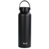Wao 38 Oz. Thermal Bottle With Lid In Matte Black